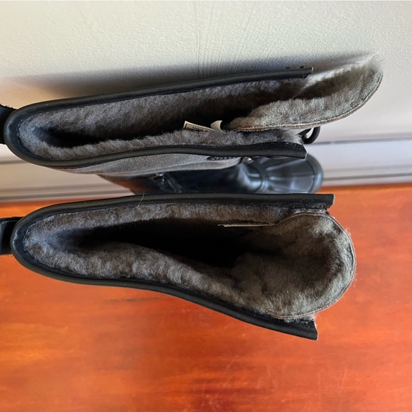 Ugg Belcloud 14” Tall Shearling Lined Leather/Suede LaceUp Waterproof Boots, 8.5 - Picture 9 of 13